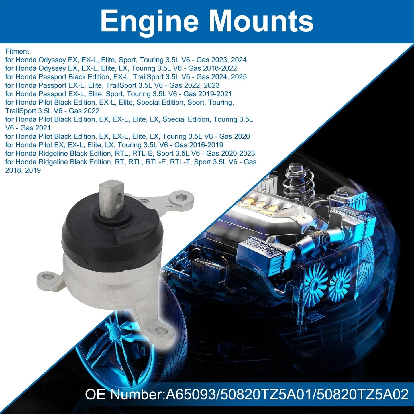 Engine Motor Mount for Honda Odyssey EX 3.5L V6 (2023-2024)