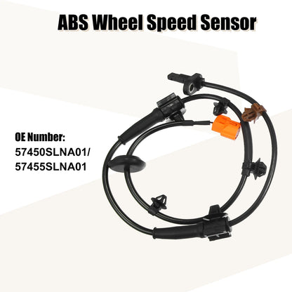 2pcs ABS Sensor No. 57450SLNA01/57455SLNA01 for Honda Fit (2007–2014)