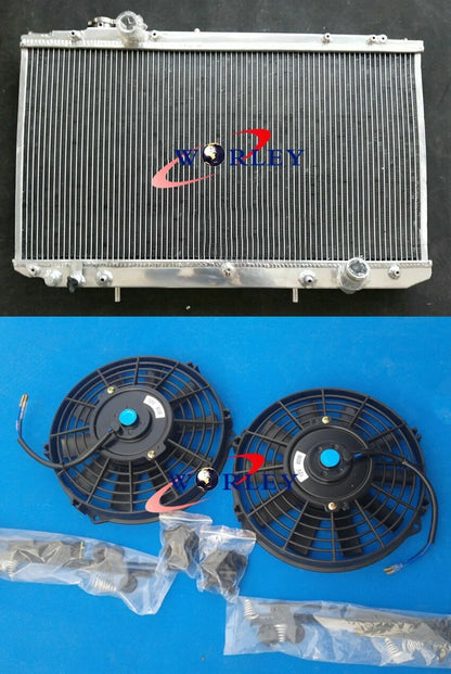 Aluminum Radiator with Fan for Toyota Aristo Lexus GS300 GS400 (1998–2005)