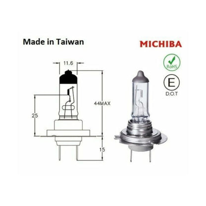 Set of 10 H7 Halogen Headlight Bulbs for Various Vehicles (12V 100W)
