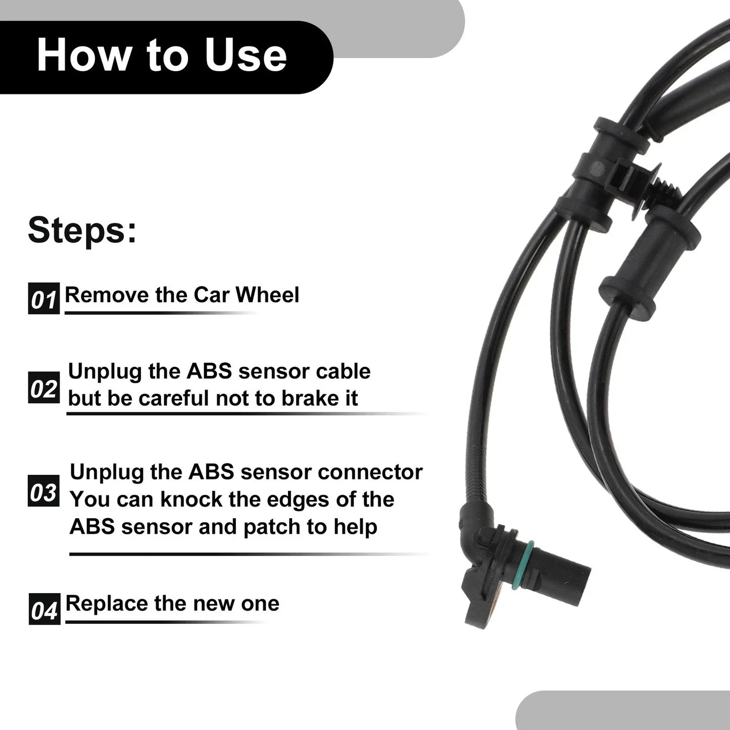ABS Wheel Speed Sensor for Dodge Ram 1500 Laramie SLT 5.7L (2002-2008)