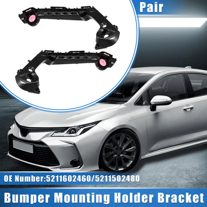 1 Pair Bumper Mounting Support Bracket for Toyota Corolla (2019–2021) Black