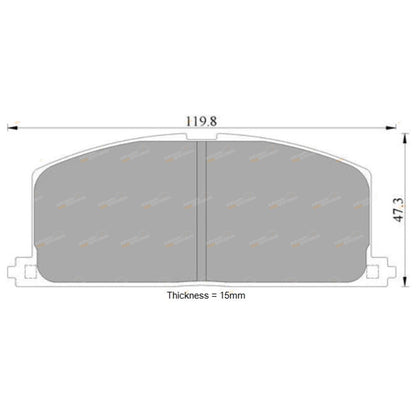 Set of 4 Brembo Front Disc Brake Pads for Toyota Celica (1985–1989)