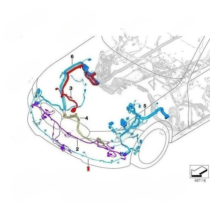 Front Bumper Parking Sensor Wiring Harness for BMW G20 G28 (2019–2023)