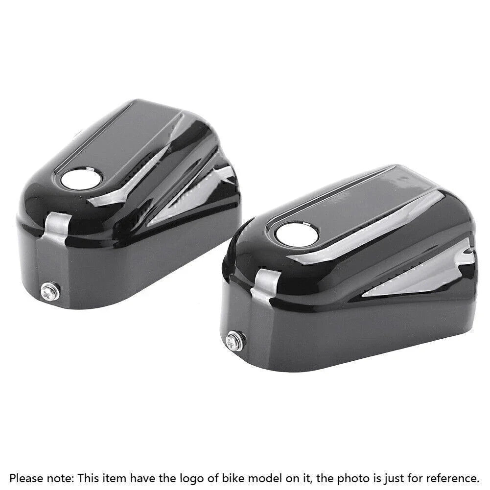 Rear Axle Cover Caps for Harley Softail (2008-2017) Black/Chrome