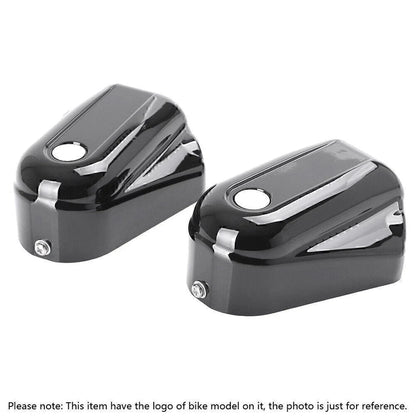 Rear Axle Cover Caps for Harley Softail (2008-2017) Black/Chrome