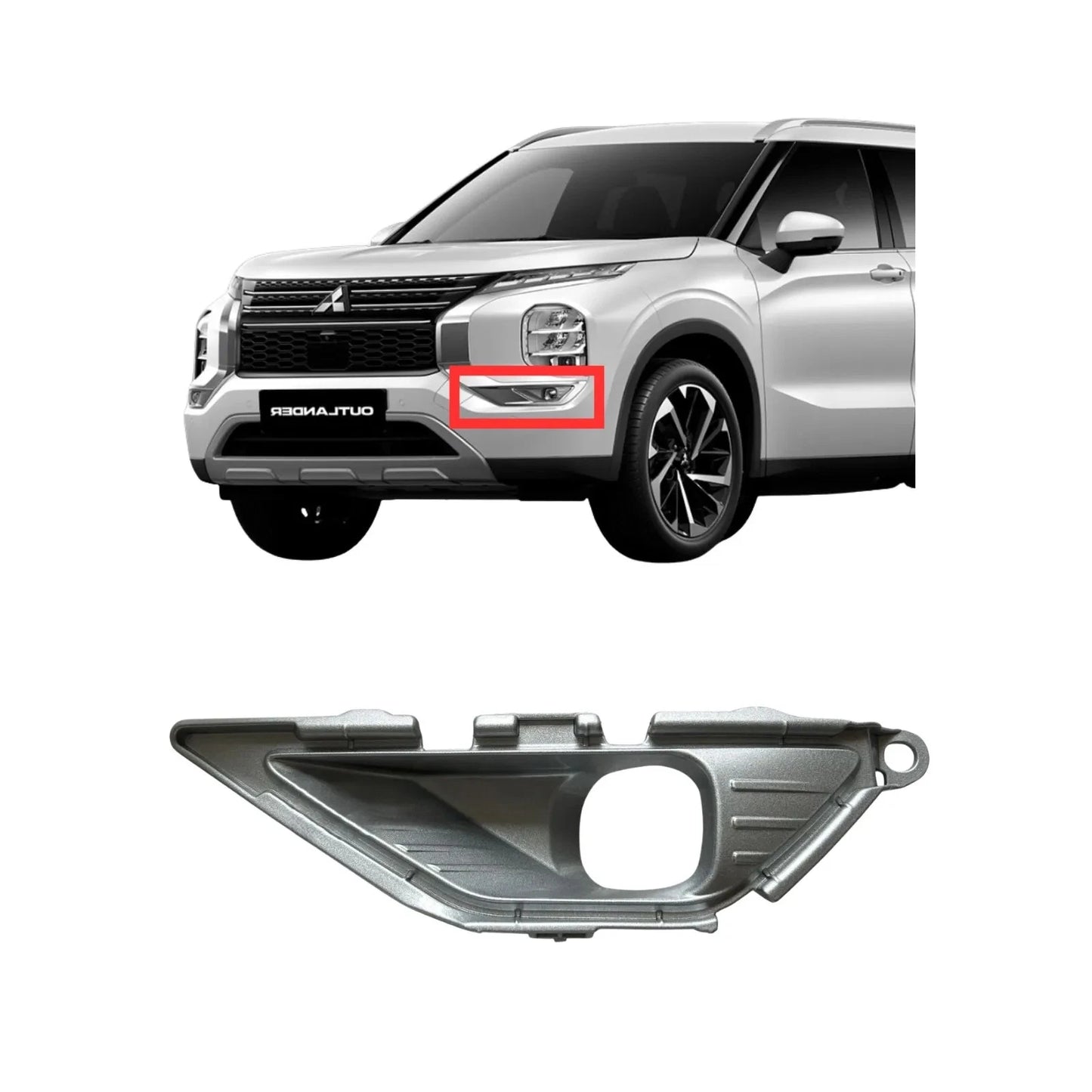 Front Bar Grille with Fog Light Mount for Mitsubishi Outlander