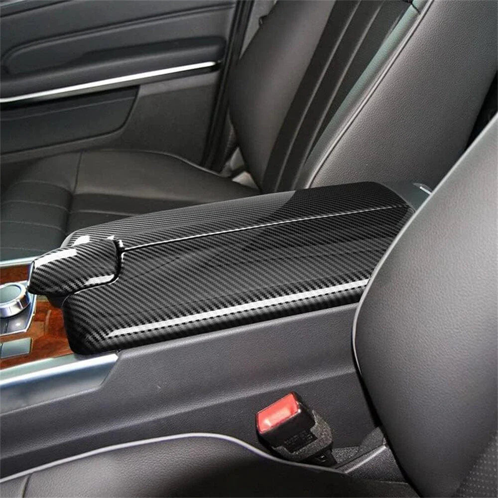 Carbon Fiber Console Armrest Box Cover Trim for Benz E Class W212 (2010-2015)