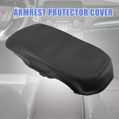 Center Console Armrest Cover for Toyota Crown (2015–2018) Black Faux Leather