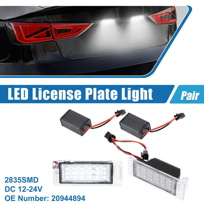 White LED License Plate Light Assembly for Chevy