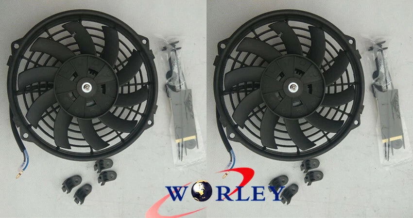 2X 9 Inch 12V Electric Radiator Cooling Fans for Universal Applications
