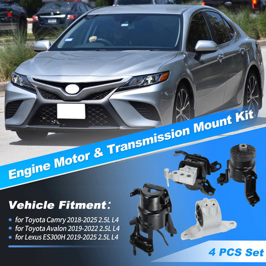 4X Engine Motor Trans Mount Set for Toyota Camry (2018–2025) Avalon (2019–2022) 2.5L L4