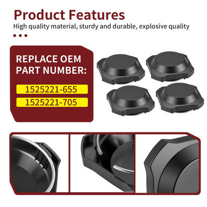 Set of 4 Center Hub Wheel Rim Caps for Polaris RZR XP 4 1000 (2024–2025)