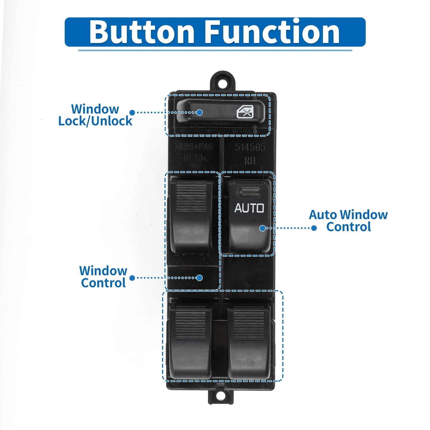 Power Window Switch for Toyota Avanza (2007–2008) No. 84820B0010