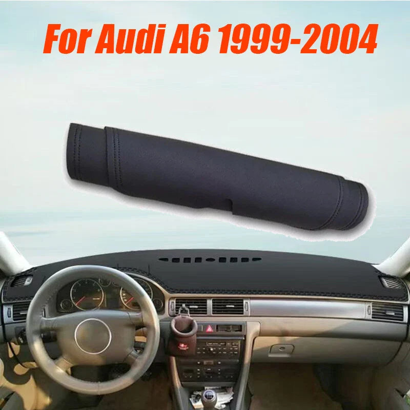 Dashboard Cover / Black Leather / Pad Mat for Audi A6 (1999–2004)