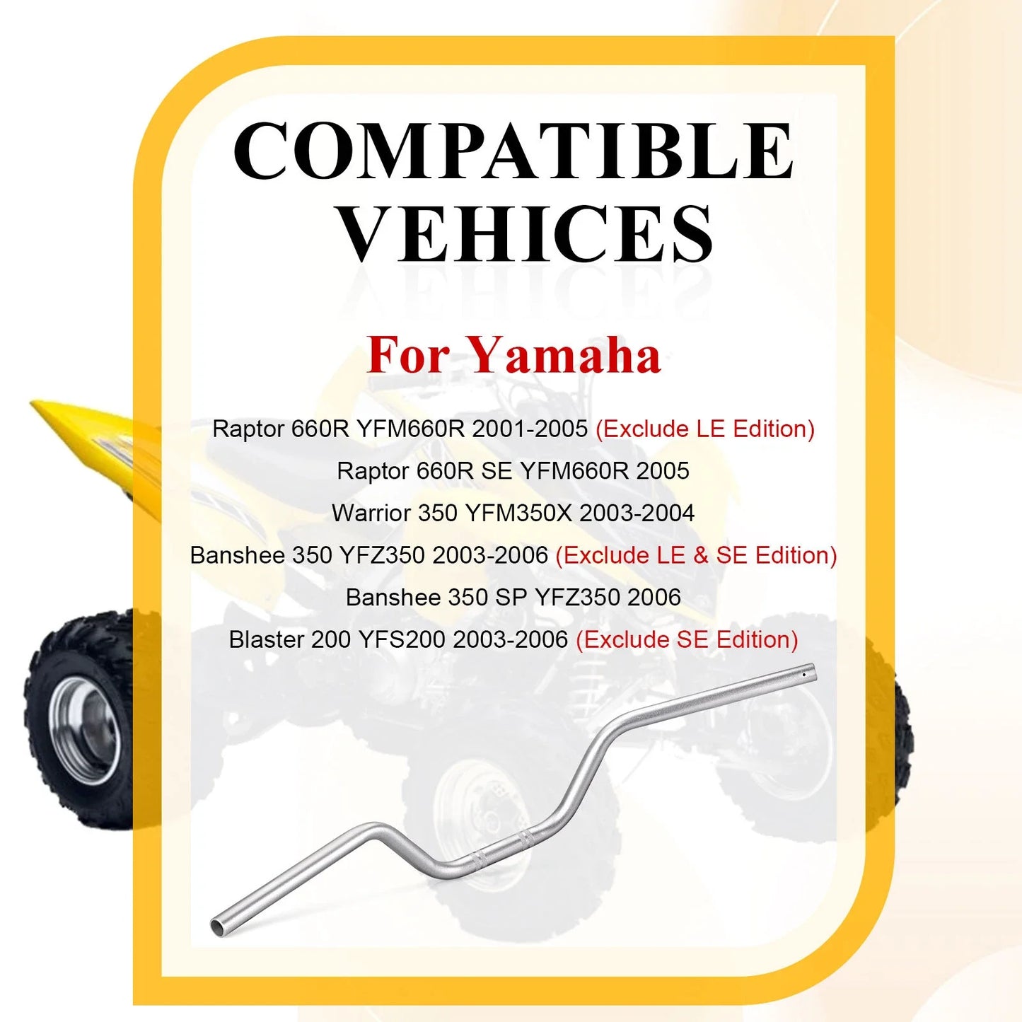 Handlebar for Yamaha Banshee 350 YFZ350 (2003–2006)