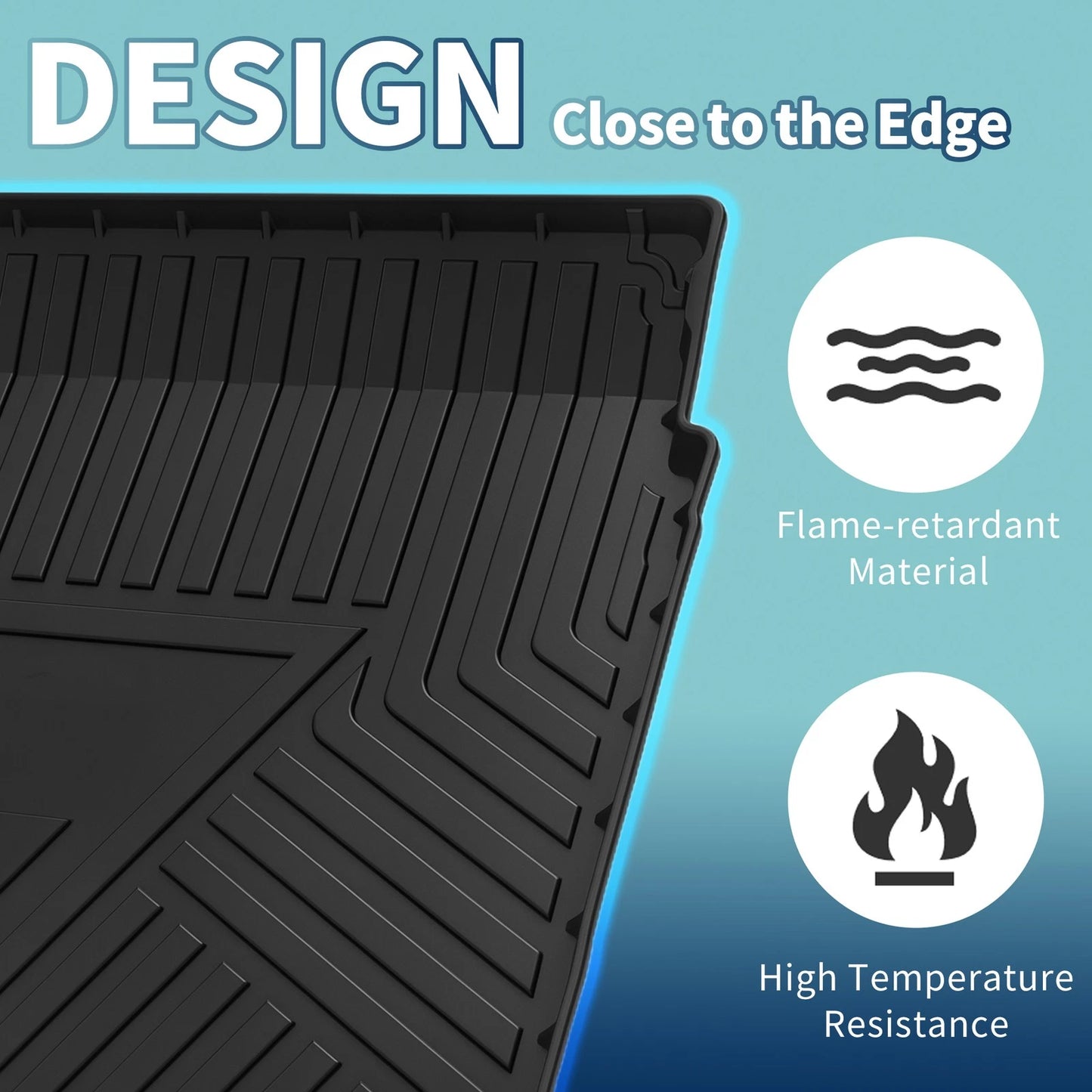 Flat Face Cargo Liner Rear Trunk Mat for Audi Q3 (2019–2024) TPE 1 Pc