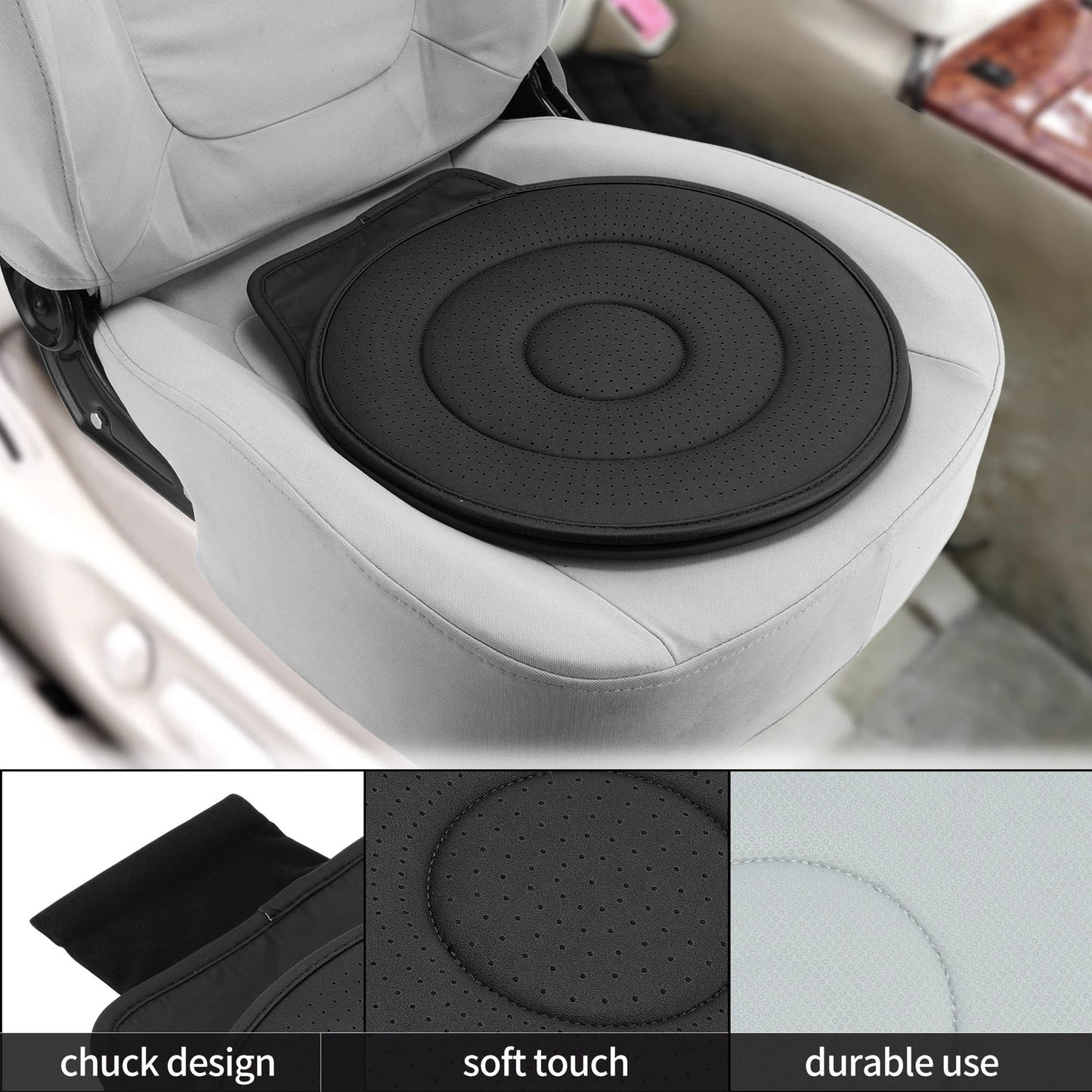 Bottom Seat Pad Cover for Universal Car SUV Truck (1 Pc) Black Cotton