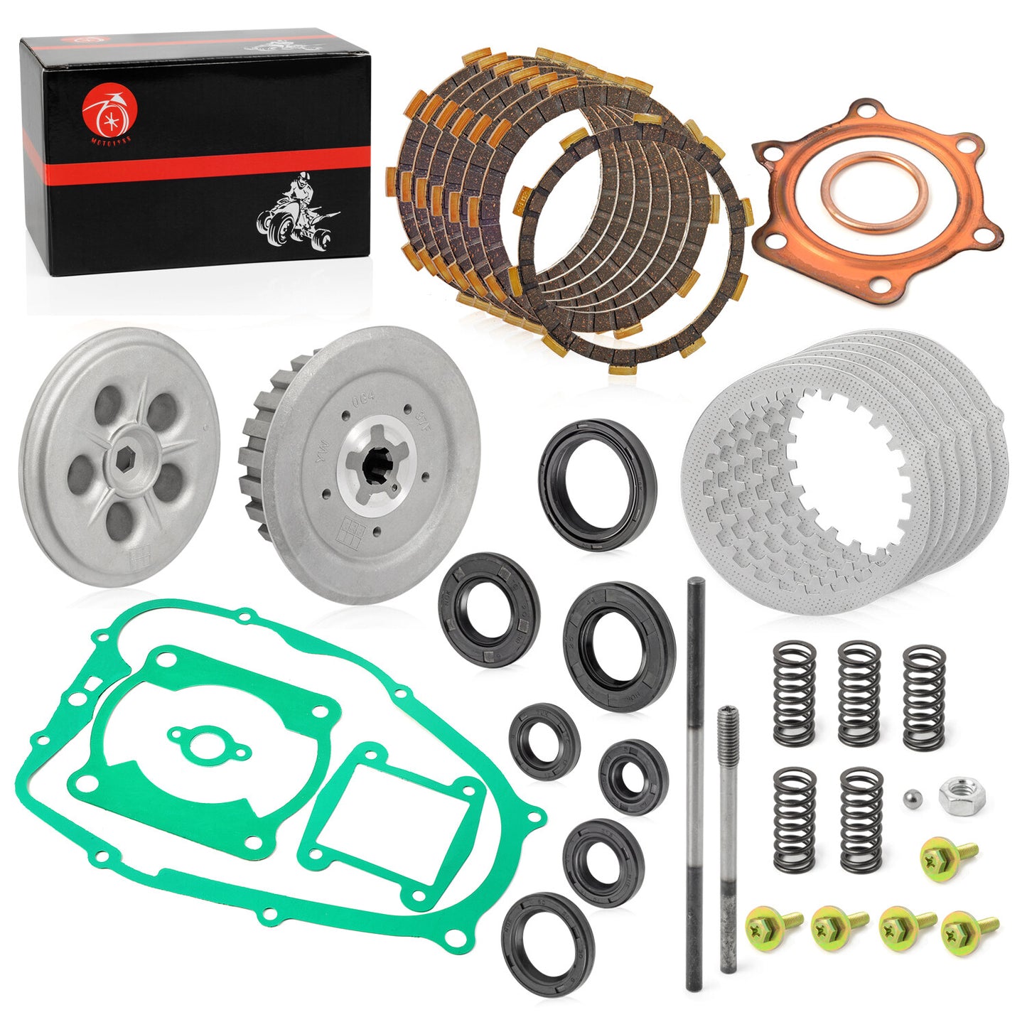 Heavy Duty Clutch Kit with Springs and Gasket for Yamaha Blaster YFS200 (1988–2006)