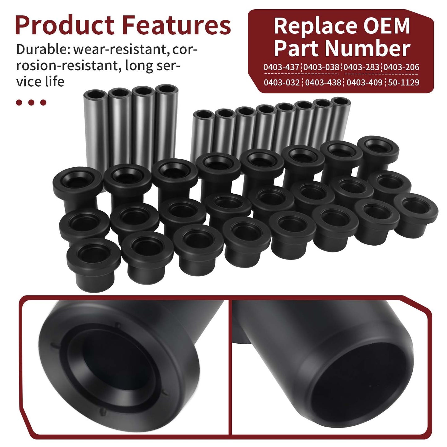 Rear A-Arm Bushings for Arctic Cat Prowler (400–1000)