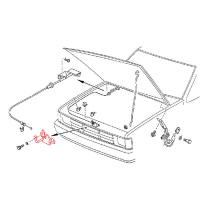 Bonnet Lock Latch for Nissan Datsun Navara D21 4WD 1989-1997