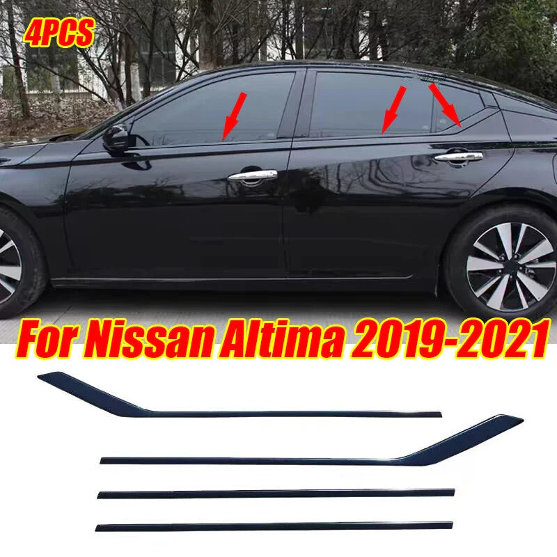 Gloss Black Window Bottom Strip Cover Trim for Nissan Altima (2019–2021)