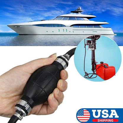 5/16" Fuel Gas Hose Line Assembly with Primer Bulb for Marine Outboard Motors
