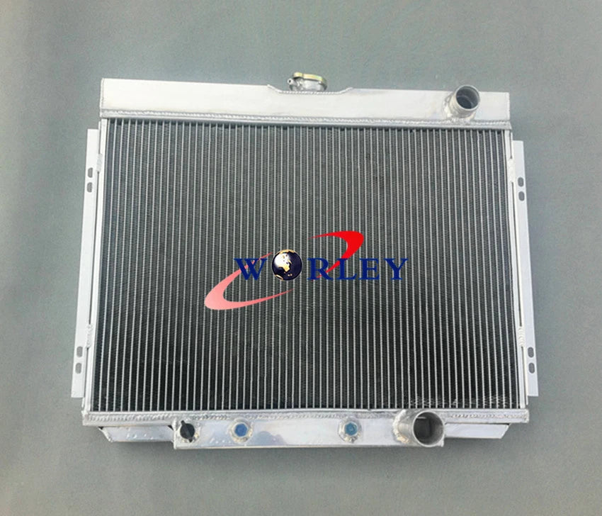 3X Core Aluminum Radiator with Shroud & Fans for Ford Mustang V8 (1967–1970)