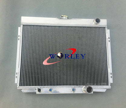 3X Core Aluminum Radiator with Shroud & Fans for Ford Mustang V8 (1967–1970)