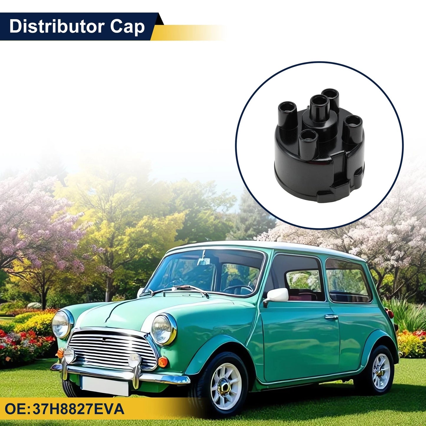 Ignition Distributor Cap for Morris Mini (1967–1981) No. 37H8827EVA Black
