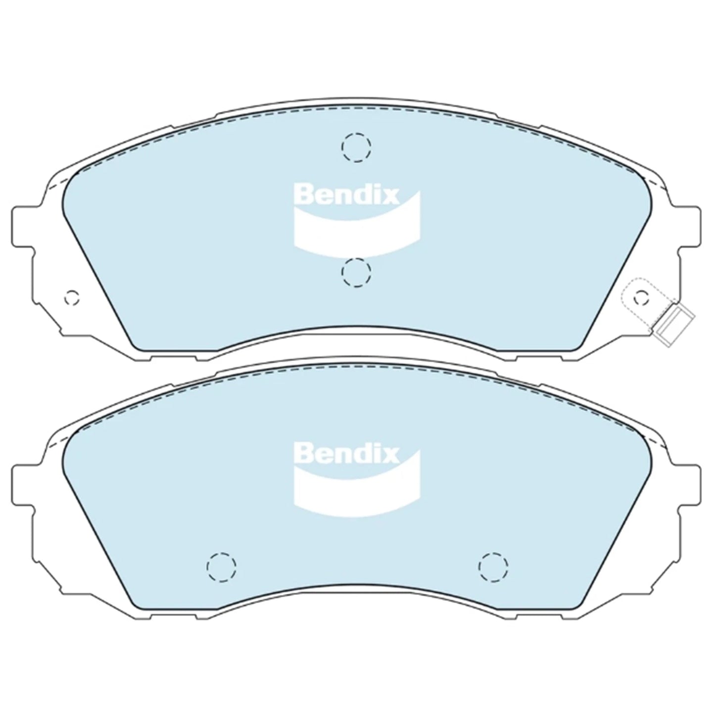 Set of 4 Bendix HD Front Disc Brake Pads for Kia Grand Carnival (2006–2015)