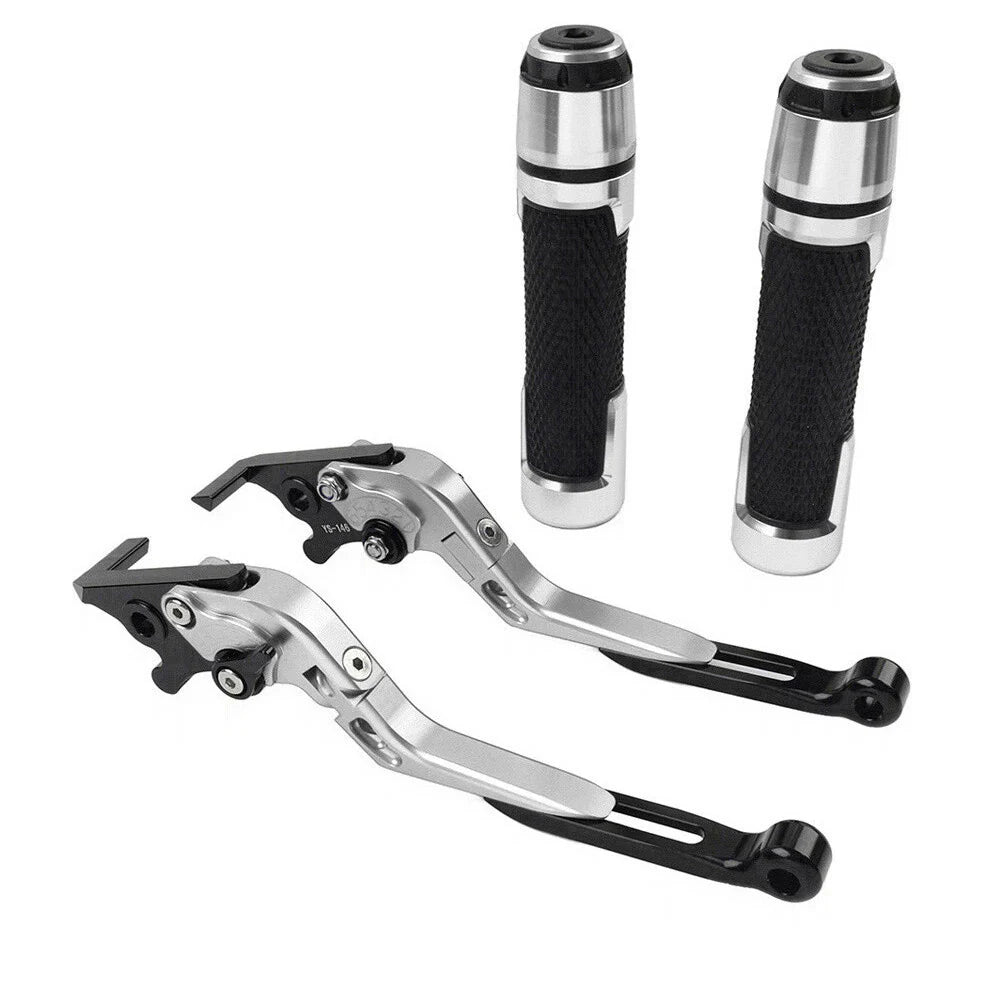 Silver Extendable Brake Clutch Levers Grip Set for Speed Twin (2019-2023)