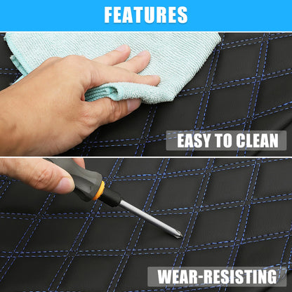 Set of 3 Rear Seat Covers for Dodge Ram  - Black Blue