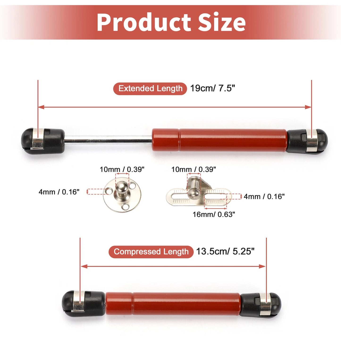 Set of 2 Lift Supports Struts Shocks Gas Spring for RV Car (7.5 inch, 40Lbs)