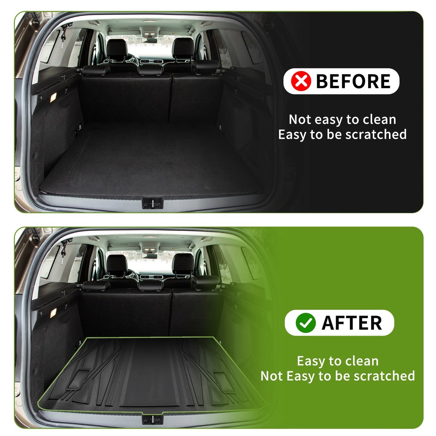 Rear Trunk Mat for Jeep Wrangler JL (2018–2024) TPE Cargo Liner