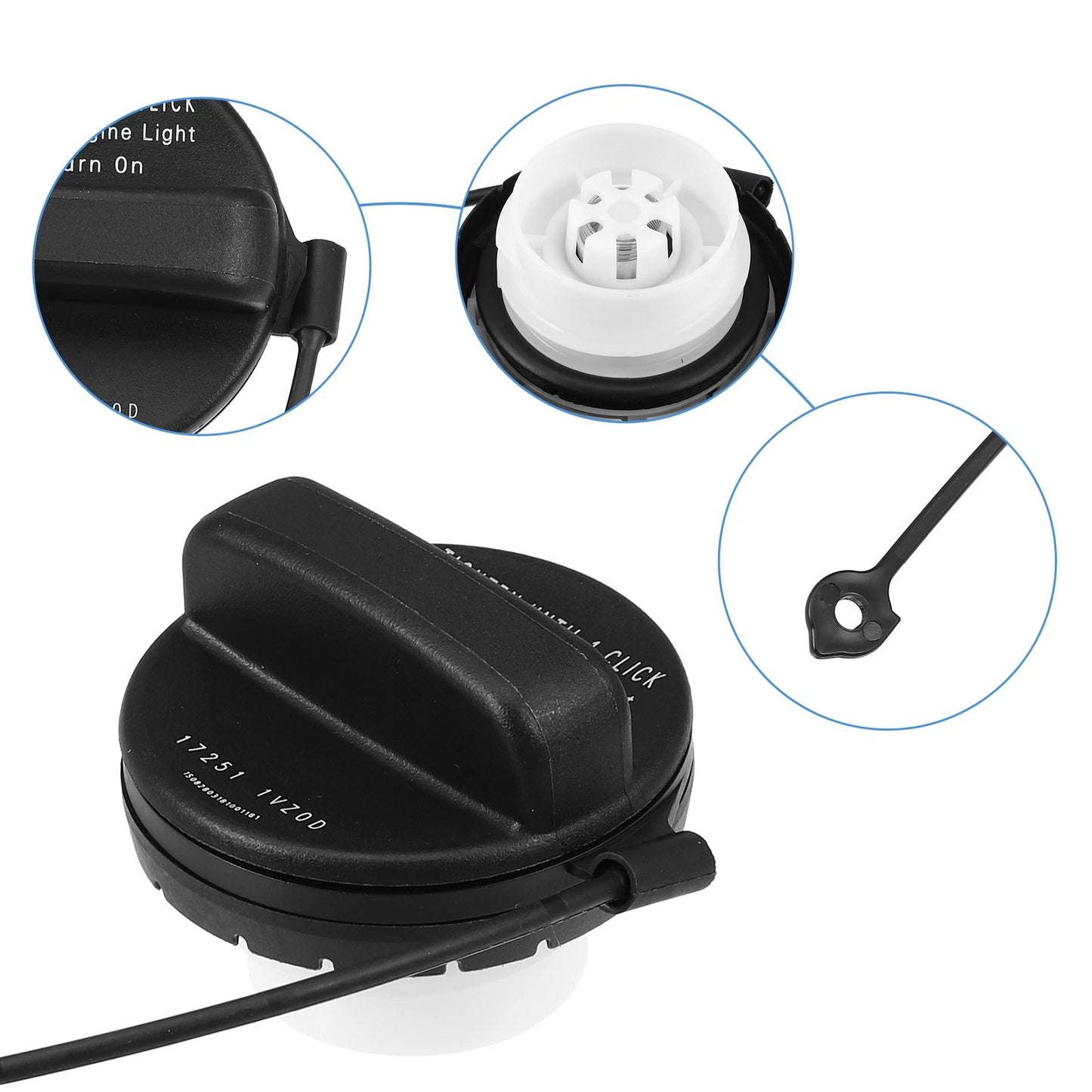 Gas Fuel Tank Cap for Nissan Altima (2013–2018) & Infiniti QX60 (2014–2020) Black