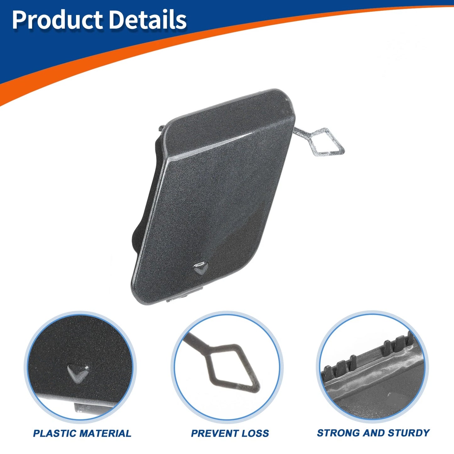 Rear Tow Hook Cover for BMW 1 Series F20 (2012–2019) No. 51120038888 Mineral Grey