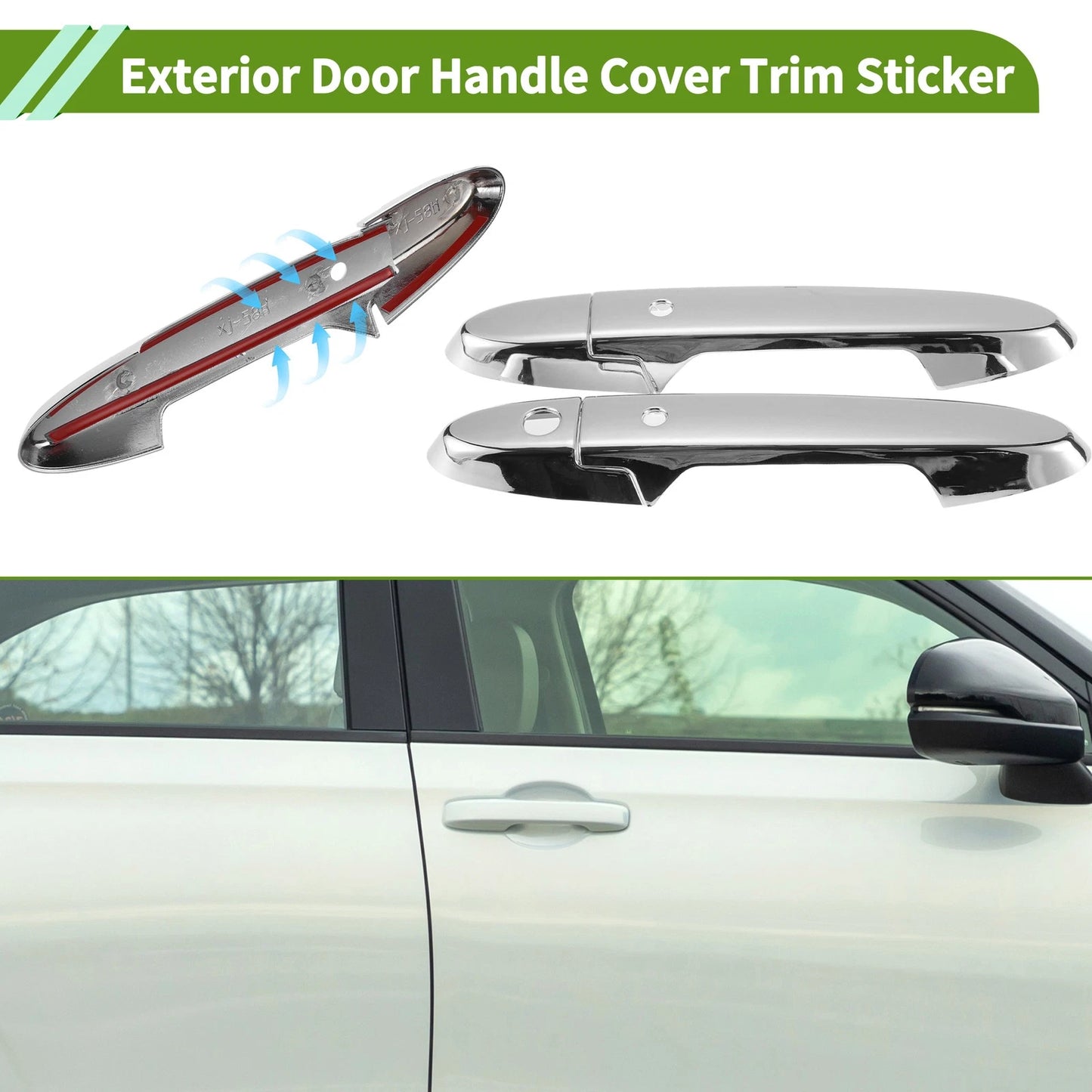 Set of 2 Door Handle Covers for Honda HR-V (2016–2020) Plating