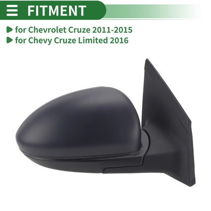 5 Pins Right Passenger Side Door Mirror for Chevrolet Cruze (2011–2015)