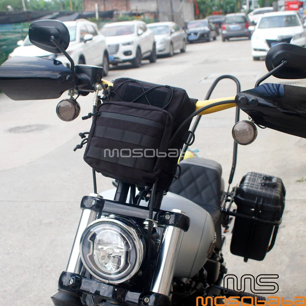 Black Handlebar Bag for Harley Dyna Softail XL1200
