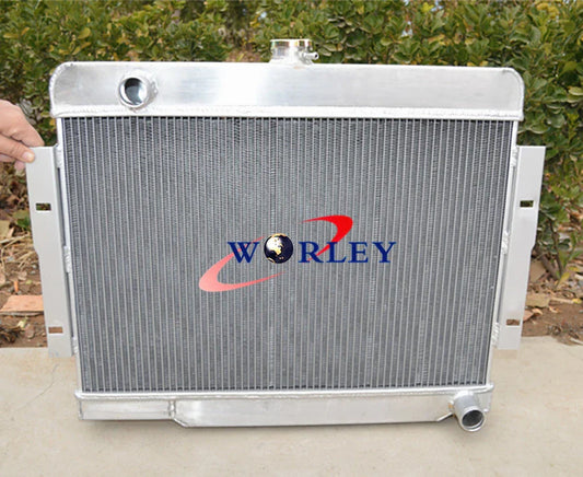 Aluminum Alloy Radiator + Fans for 1972-1986 Jeep CJ, CJ5, CJ7 V8