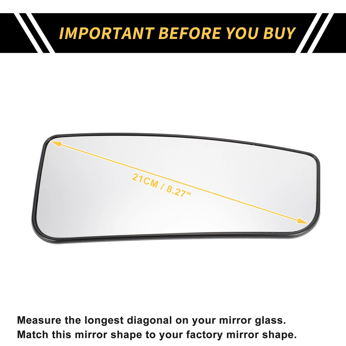 Heated Right Mirror Glass for Ford F-250 F-350 (No.FL3Z17K707K)