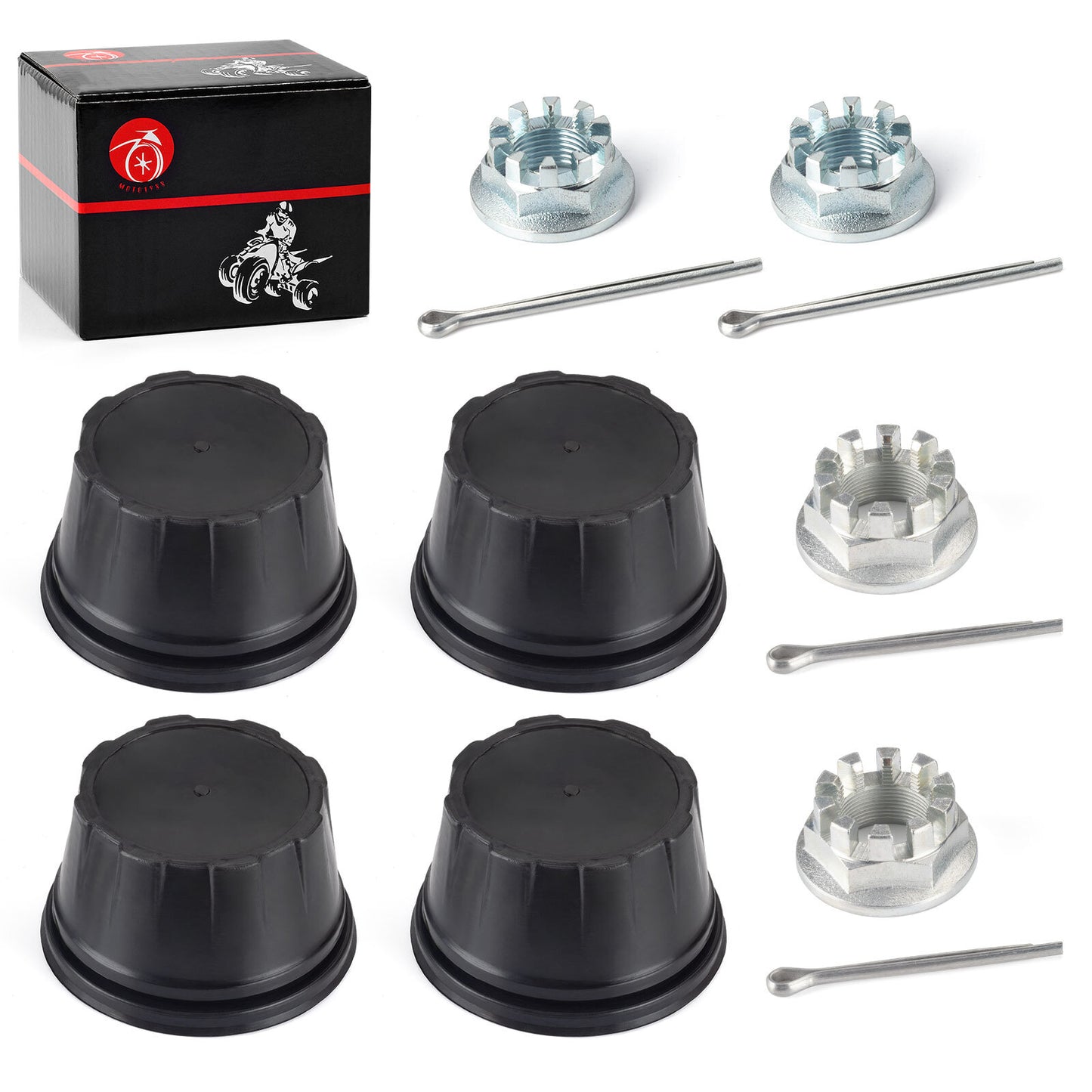 Set of 2 Front Rear Wheel Center Caps for Honda Rancher 350 (2000–2006)