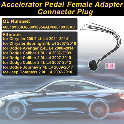 Set of 6 Pin Connector Plugs for Chrysler 200 2.4L L4 (2011–2014) No.68018956AA