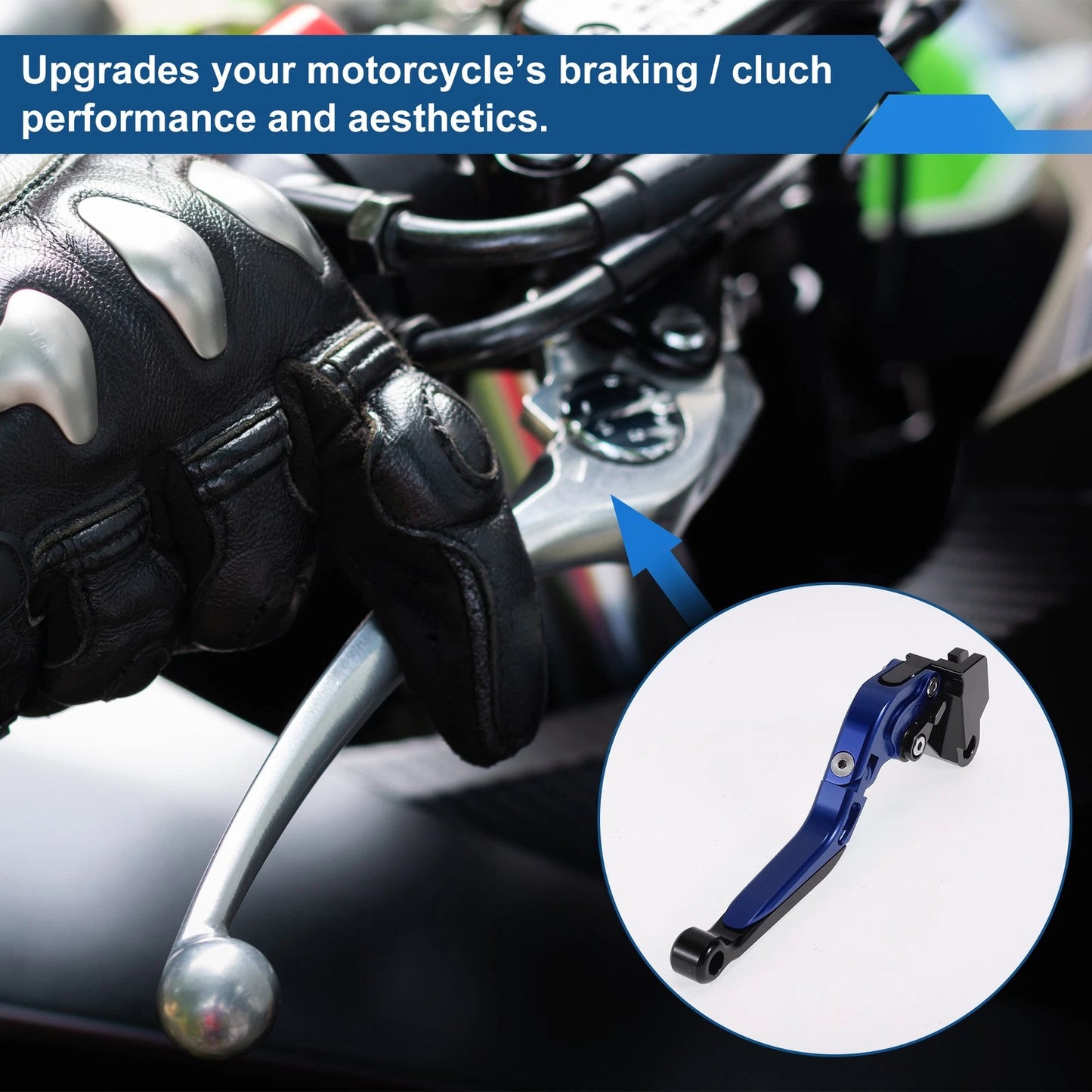 Adjustable Brake Clutch Levers for Kawasaki Z1000SX (2011–2023) Blue Black