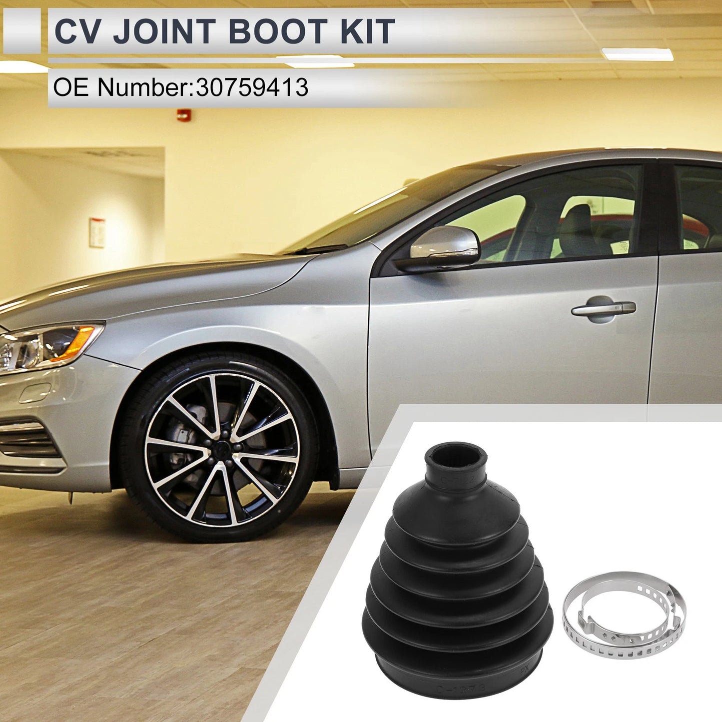 Outer CV Joint Boot Kit with Clamps for Volvo S60 (2011–2016) 30759413
