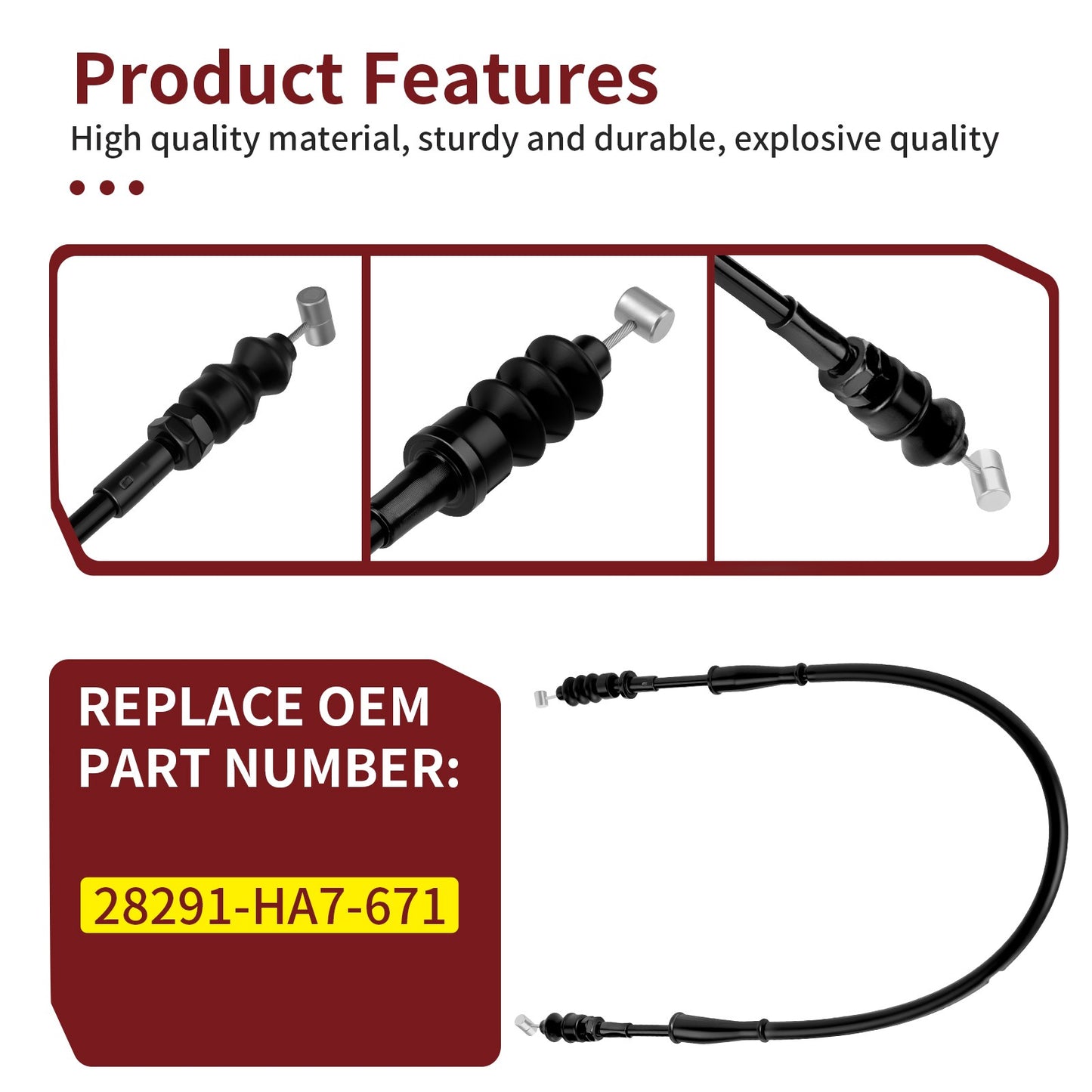 Decompression Cable for Honda ATC350X TRX350 (1985–1987)