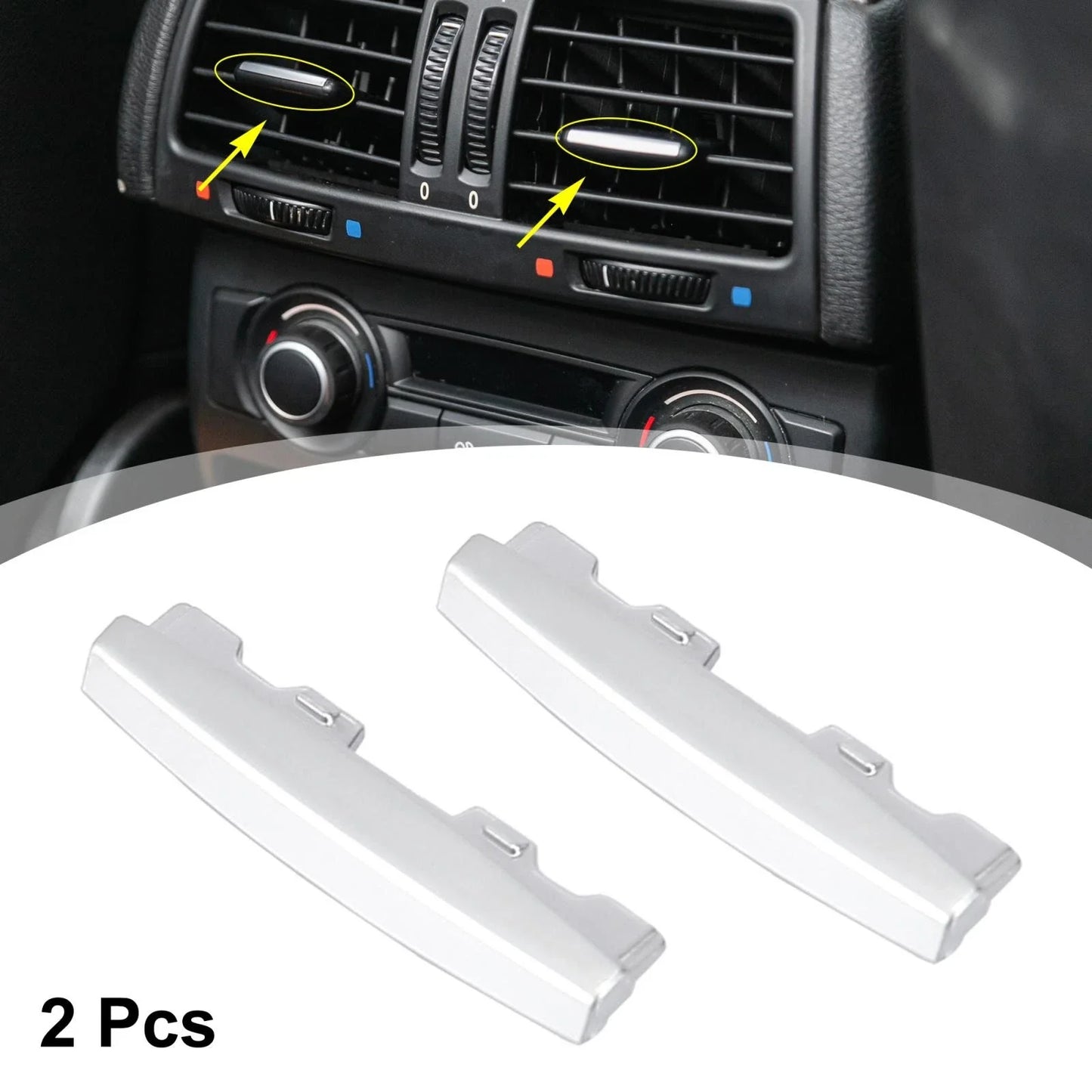 Front AC Air Vent Outlet Tab Clip Chrome Plated Trims for BMW X5 F15 X6 F16