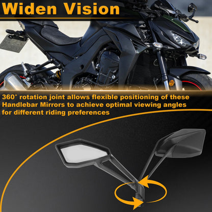 Set of 2 Rear View Mirrors for Kawasaki Z1000 (2014–2021)