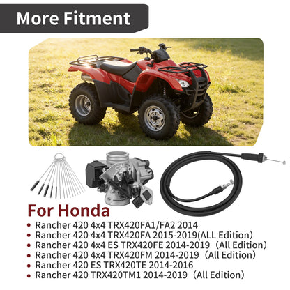 Throttle Body & Cable for Honda Rancher 420 4x4 (2014–2019)